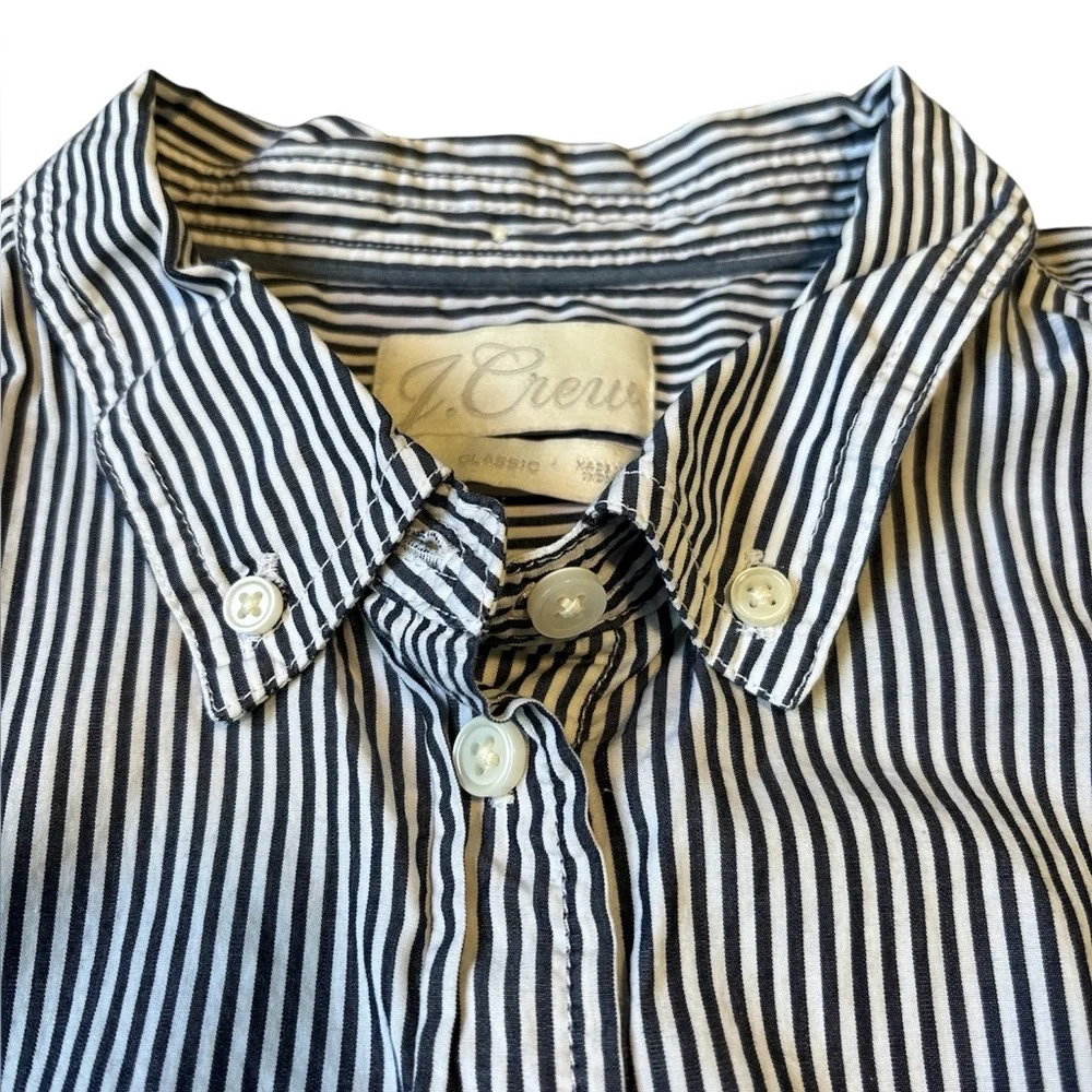 J. Crew blue/white striped dress shirt - Picture 5 of 15
